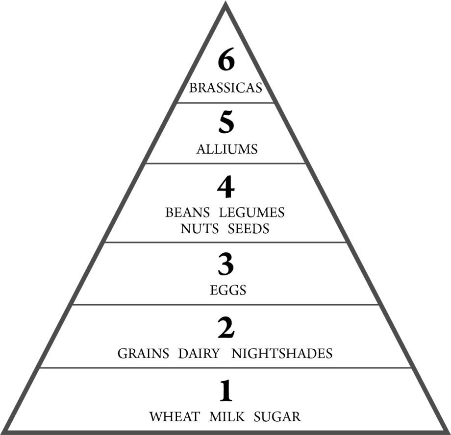 Food intolerance pyramid